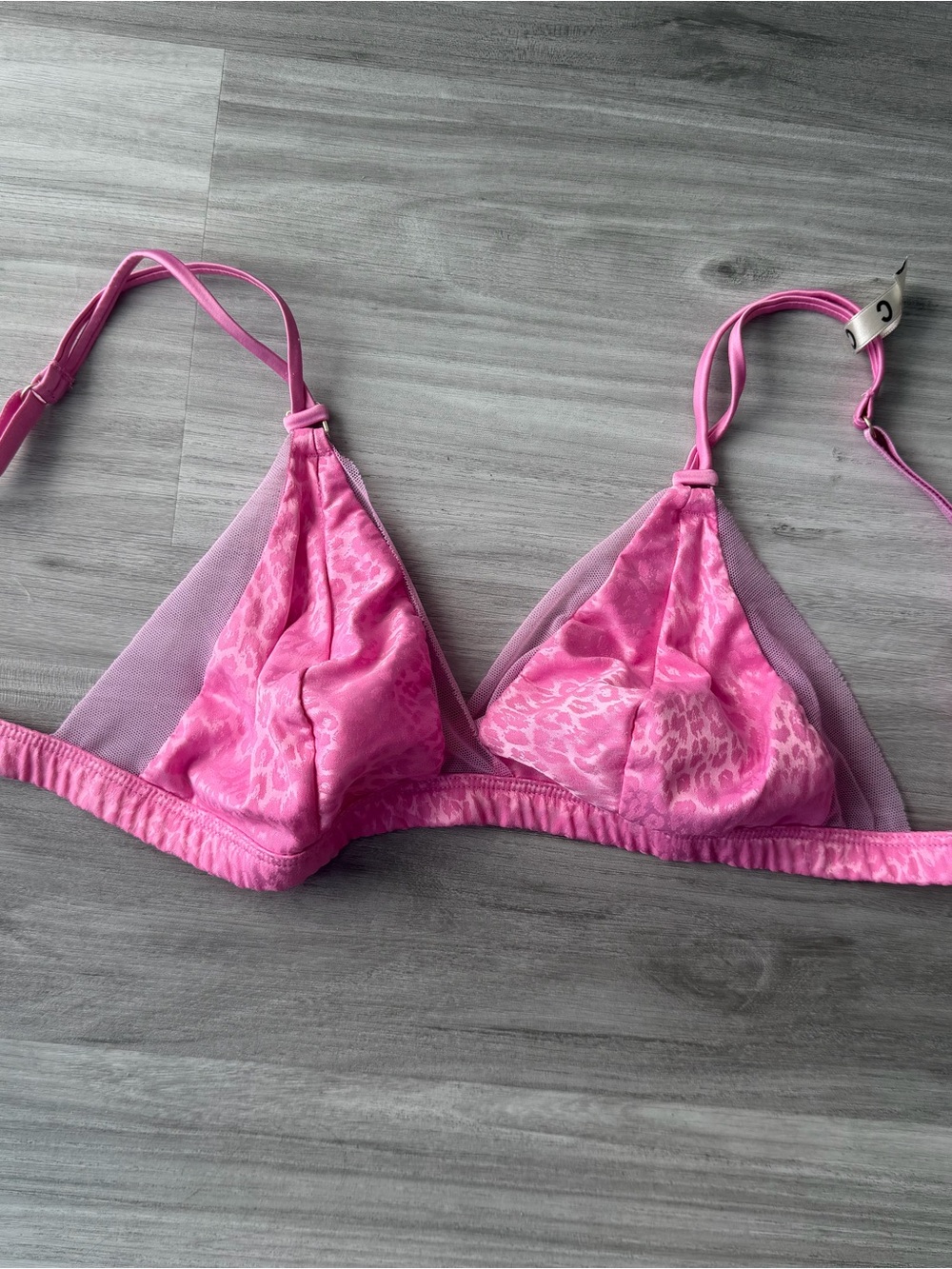 intimissimi Pink Leopard-Print Triangle Bralette